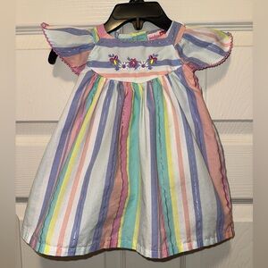 Penelope Mack Pastel Striped Baby Girls Dress